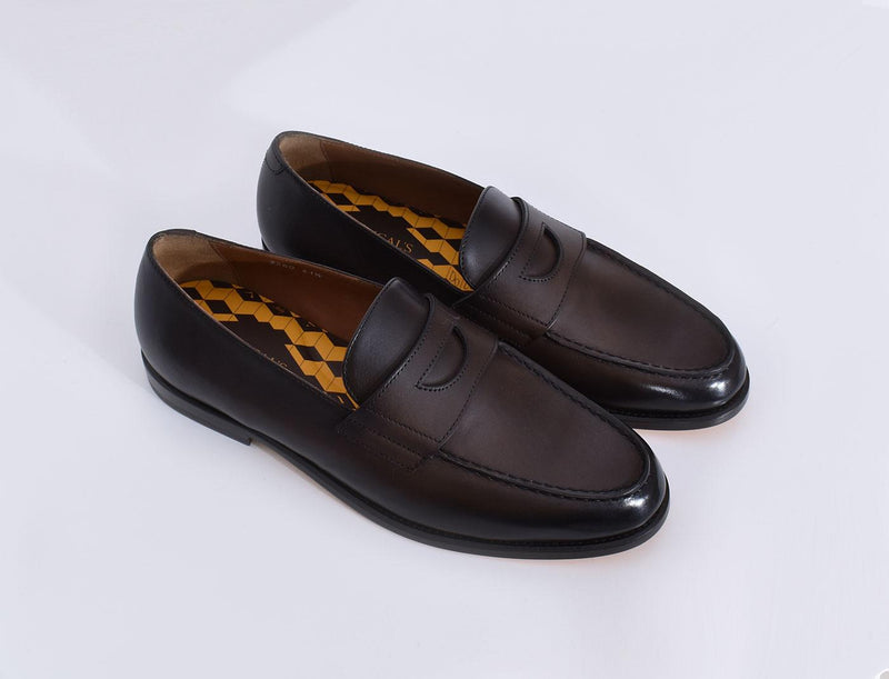 Mocassino Doucal's scarpe penny Deco 50 years testa di moro DU3260MARIUF159TM29 DOUCAL'S