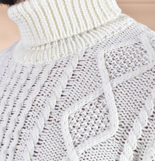 Maglione dolcevita Rakki Philosophy man bianco McQueen THE KING01 Rakkì