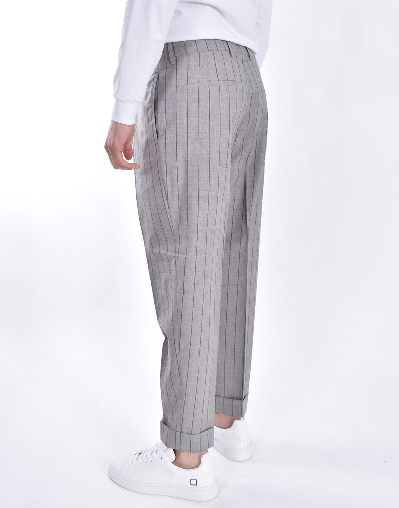 Pantalone Berwich gessato grigio 