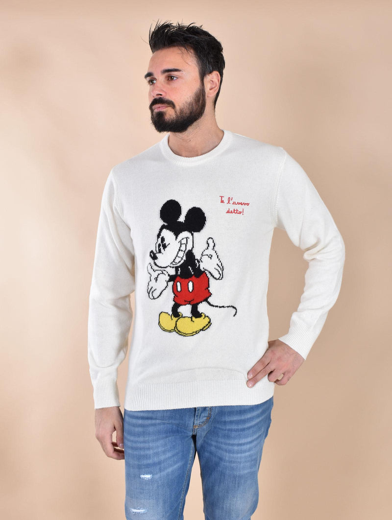 Maglia Mc2 Saint Barth Mickey topolino te l'avevo detto bianca 0041110 MC2 SAINT BARTH