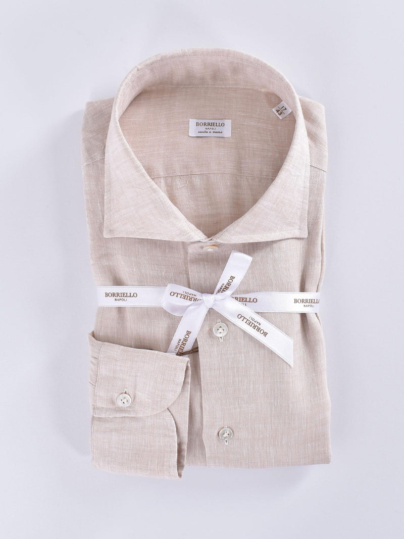 Camicia Borriello lino sabbia 