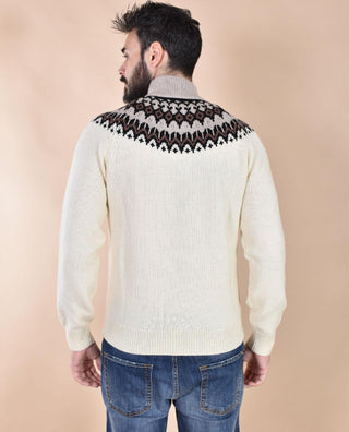 Maglia MC2 Saint Barth collo alto zip nordic bianca 004221016 MC2 SAINT BARTH