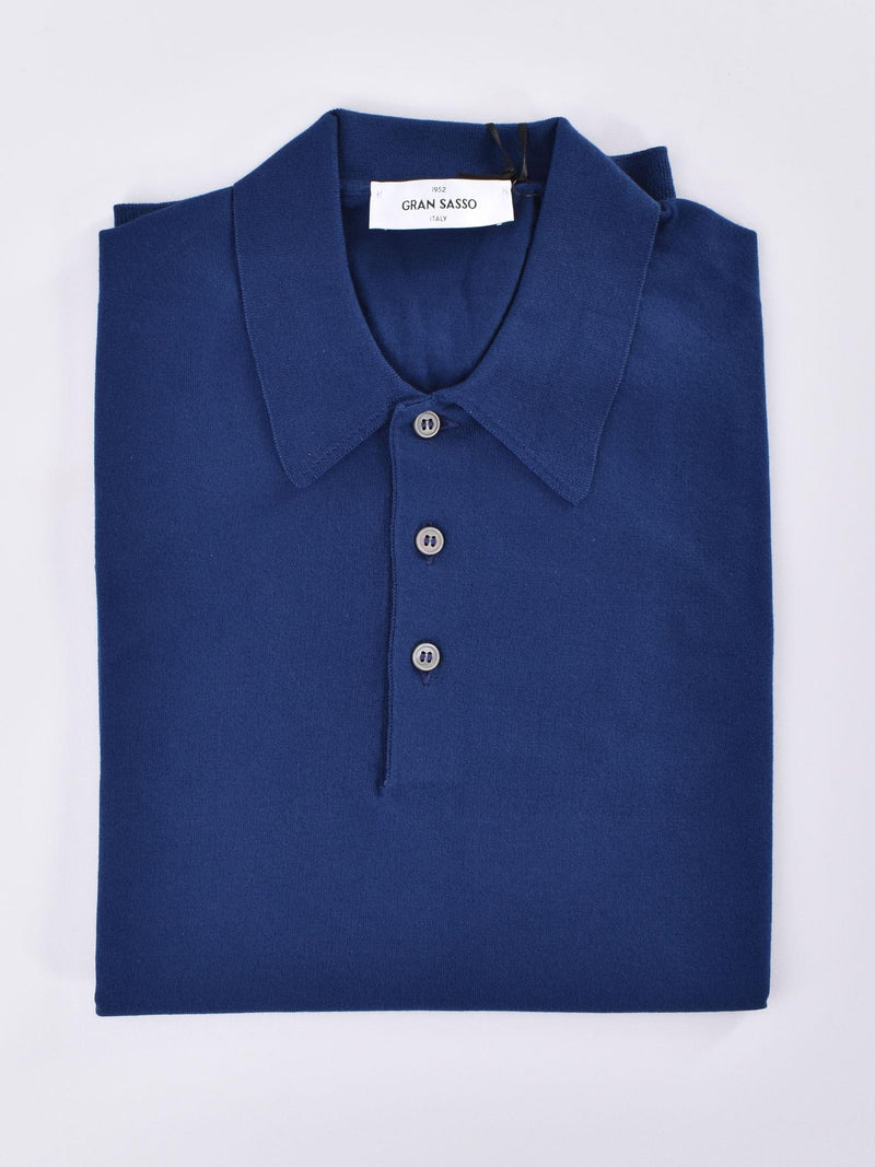 Polo Gran Sasso Fresh Cotton blu 