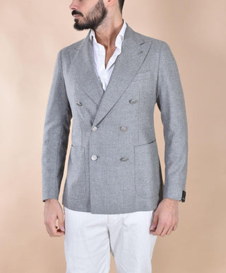 Giacca Tagliatore doppiopetto grigio perla lana cashmere 1SMC20K 1SMC20K 010021P3173 TAGLIATORE