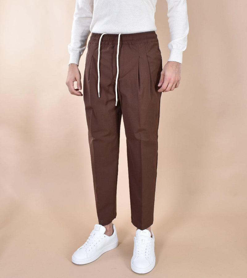 Pantalone Yes London pantalaccio fresco lana cacao XP333001 YES LONDON