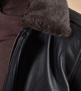 Giubbotto Schott bomber pelle moro pelliccia LC533101 Schott