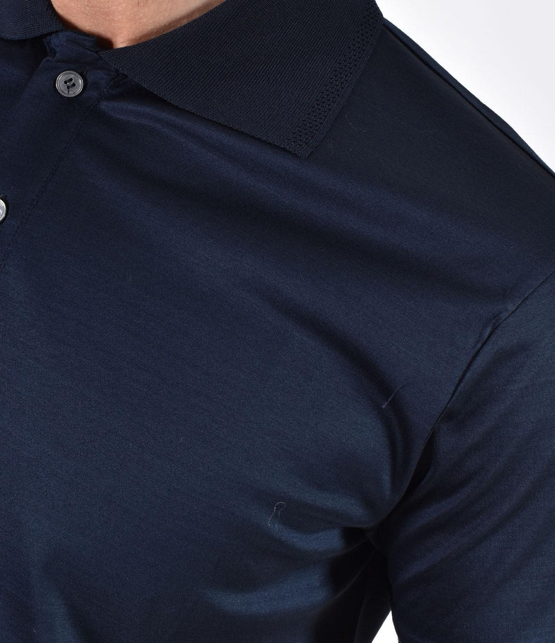 Polo Daniele Fiesoli filo Scozia blu 