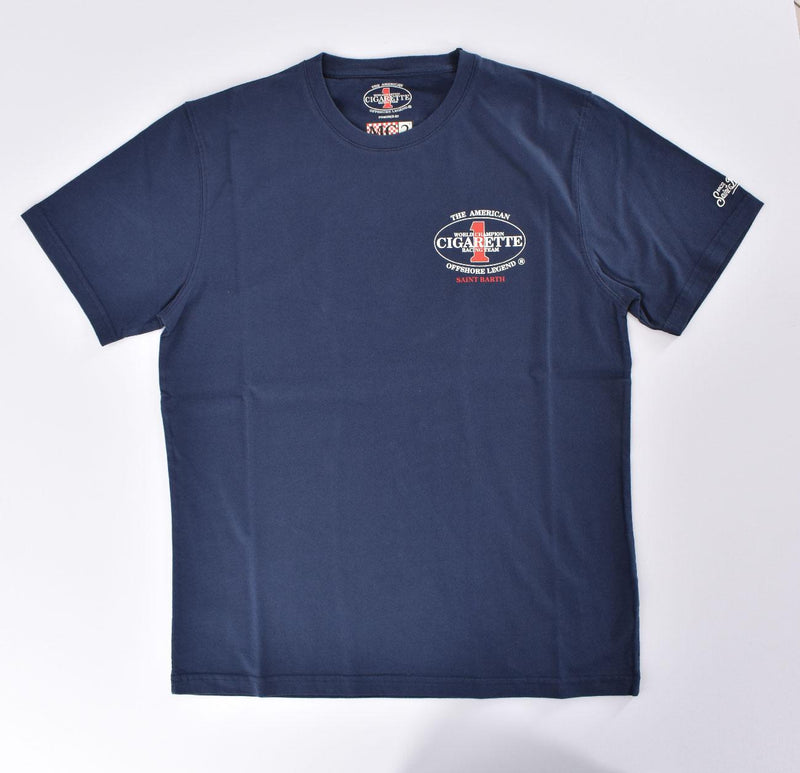 T-shirt Mc2 Saint Barth cigarette racing blu 
