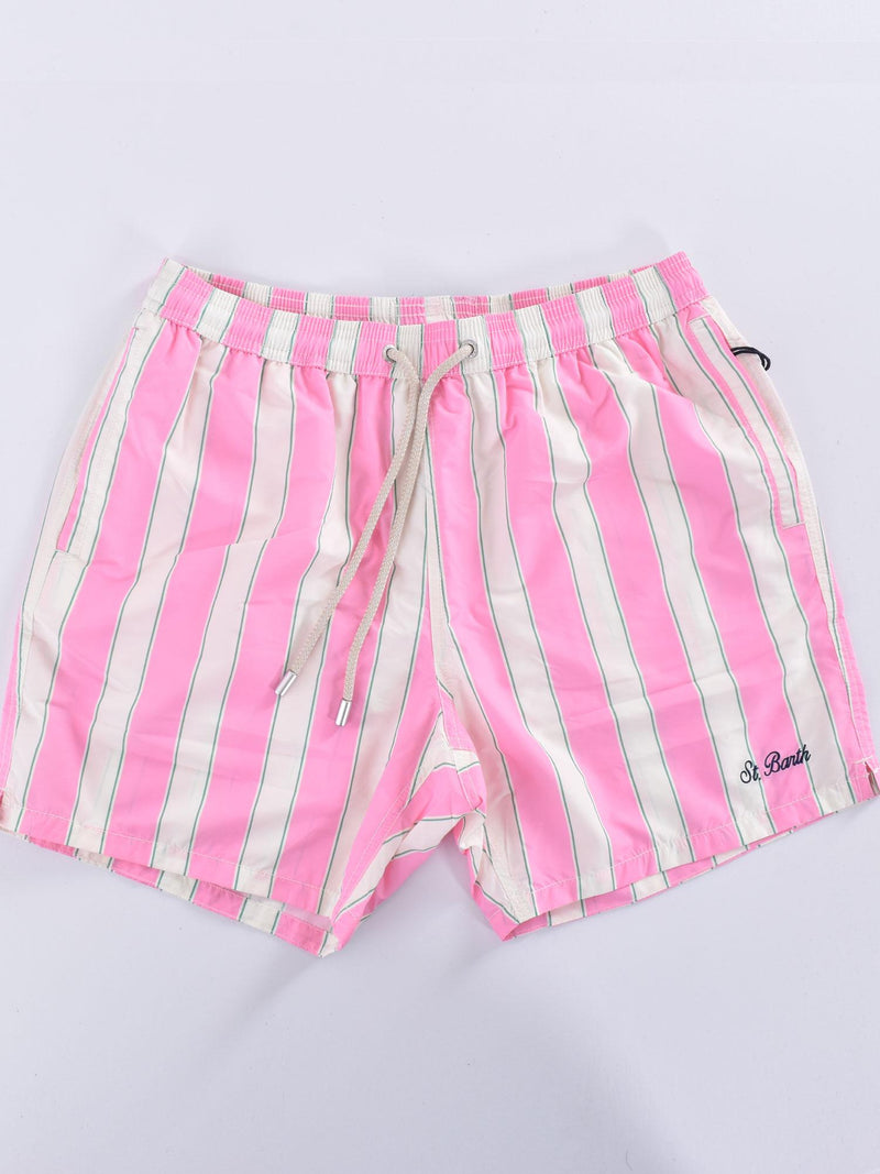 Costume Mc2 Saint Barth big stripes rosa 