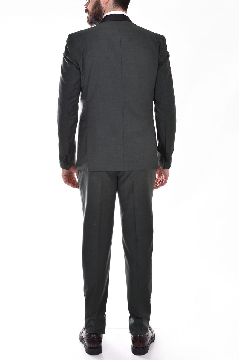 Abito Marcel Morel smoking verde sciallato 01 