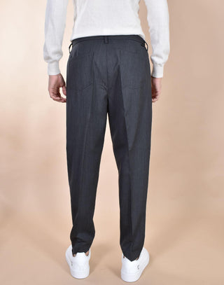 Pantalone Yes London pinces grigio antracite XP331301 YES LONDON