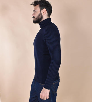 Dolcevita Gran Sasso Rain Wool bianco blu notte 14136 24609598 GRAN SASSO