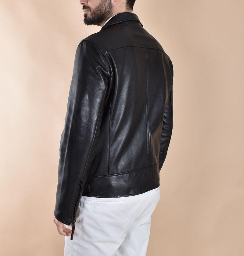 Giubbotto chiodo pelle Bully nero 558201 BULLY