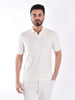 Polo Gran Sasso seta cotone bianco