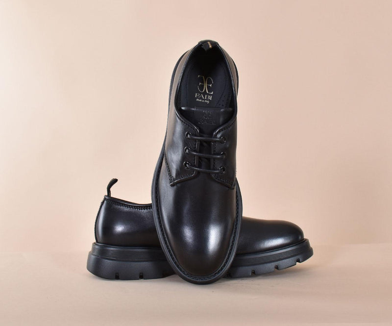 Scarpe Fabi derby vitello poderosa nero 