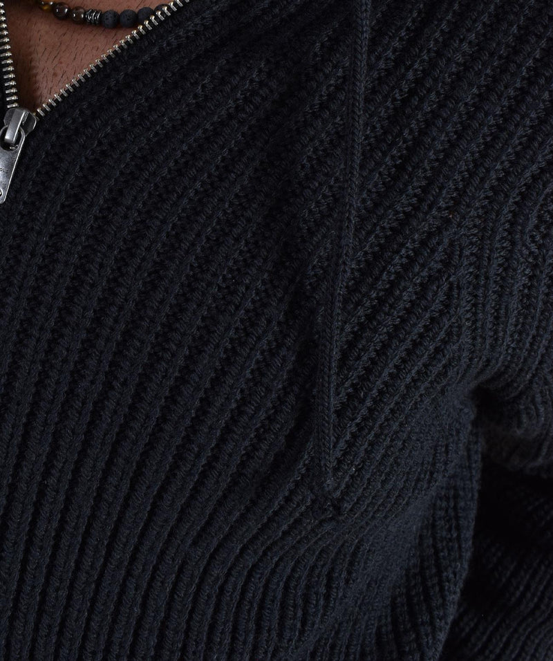 Felpa giubbino Circolo 1901 lana nera full zip hoodie CN515687 CIRCOLO 1901