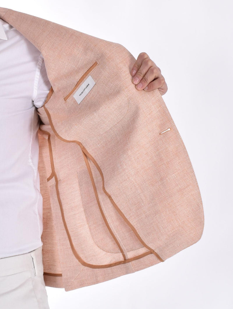 Giacca Tagliatore lino pesca 