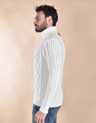 Maglione dolcevita Rakki Philosophy man bianco McQueen THE KING01 Rakkì