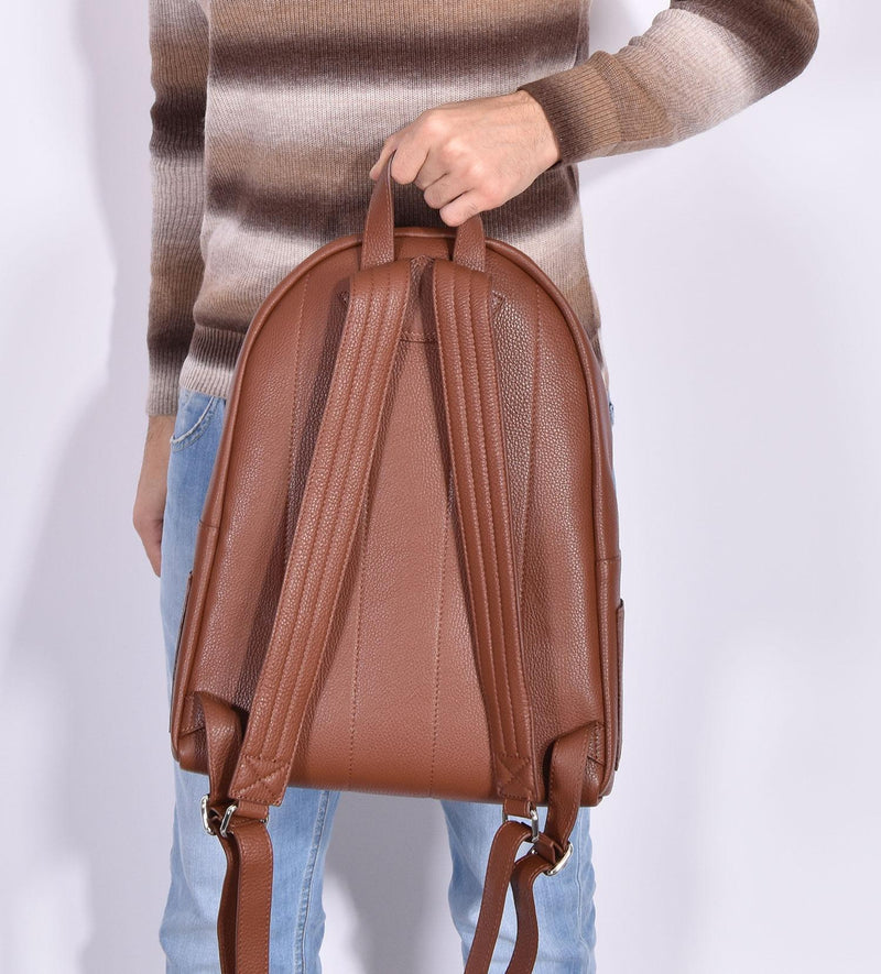 Borsa zaino Orciani micron deep pelle marrone sigaro 