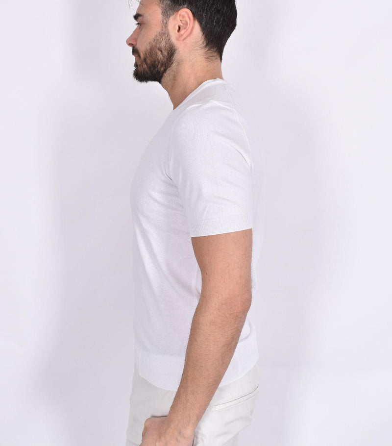 Maglia Gran Sasso mezza manica organic cotton bianca 