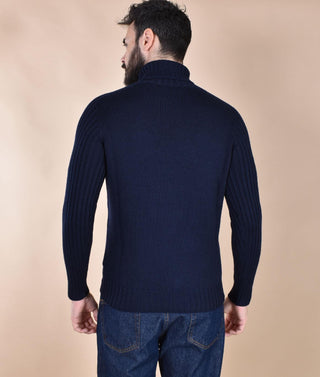 Dolcevita Gran Sasso Rain Wool bianco blu notte 14136 24609598 GRAN SASSO