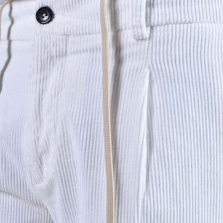Pantalone Be Able riccardo velluto bianco VL01 BE ABLE