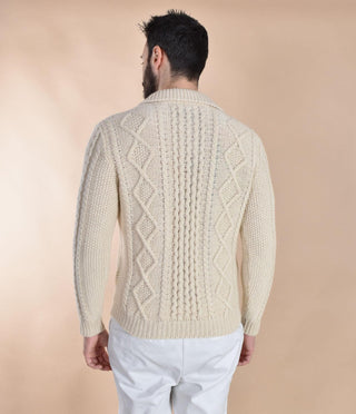 Cardigan polo Rakki Crown Steve McQueen avorio CROWN POLO01 Rakkì