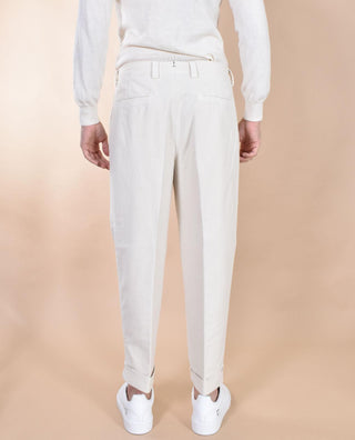 Pantalone Berwich velvet stretch bianco panna velluto DV2000299 BERWICH