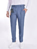 Pantalone Berwich lino blu