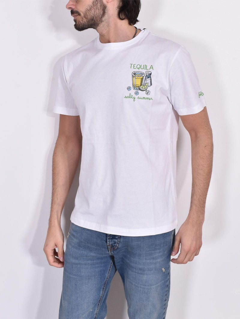 T-shirt Mc2 Saint Barth Salty Tequila bianca 0357601 MC2 SAINT BARTH