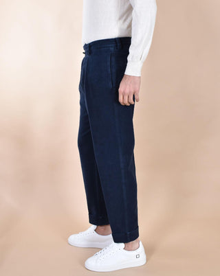 Pantalone Berwich velvet stretch blu velluto DV20001622 BERWICH