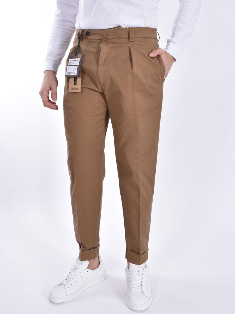 Pantalone Berwich cotone stretch miele 