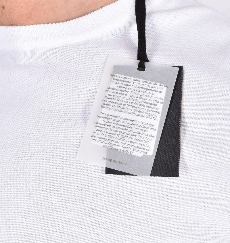 Maglia Gran Sasso mezza manica organic cotton bianca 