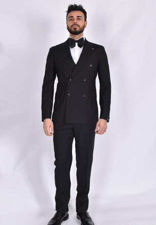 Abito Tagliatore doppiopetto nero fresco lana super 110 2SVS20B 2SVS20B11N5091 TAGLIATORE