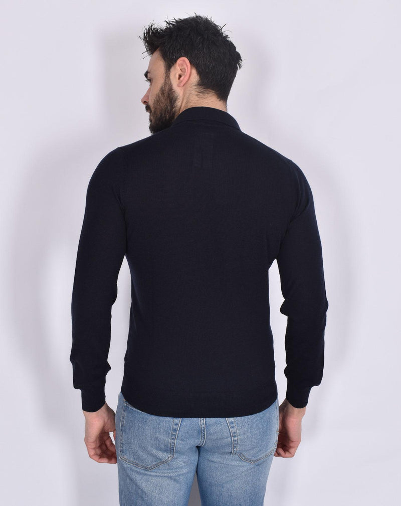 Polo Gran Sasso Suvin manica lunga blu 