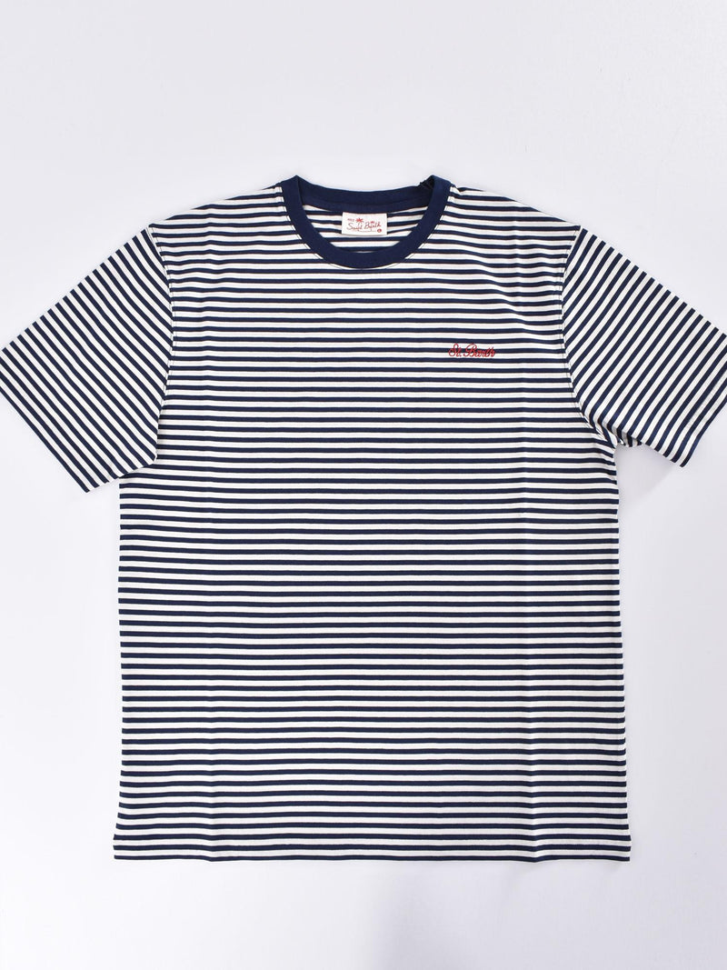 T-shirt Mc2 Saint Barth righe blu 