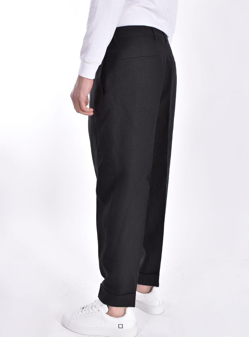 Pantalone Berwich lino nero Chiaia 