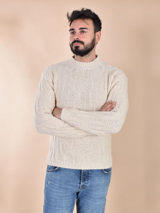 Maglia Rakkì collo cratere bianco avorio Tim Buckley TIMMY01 Rakkì