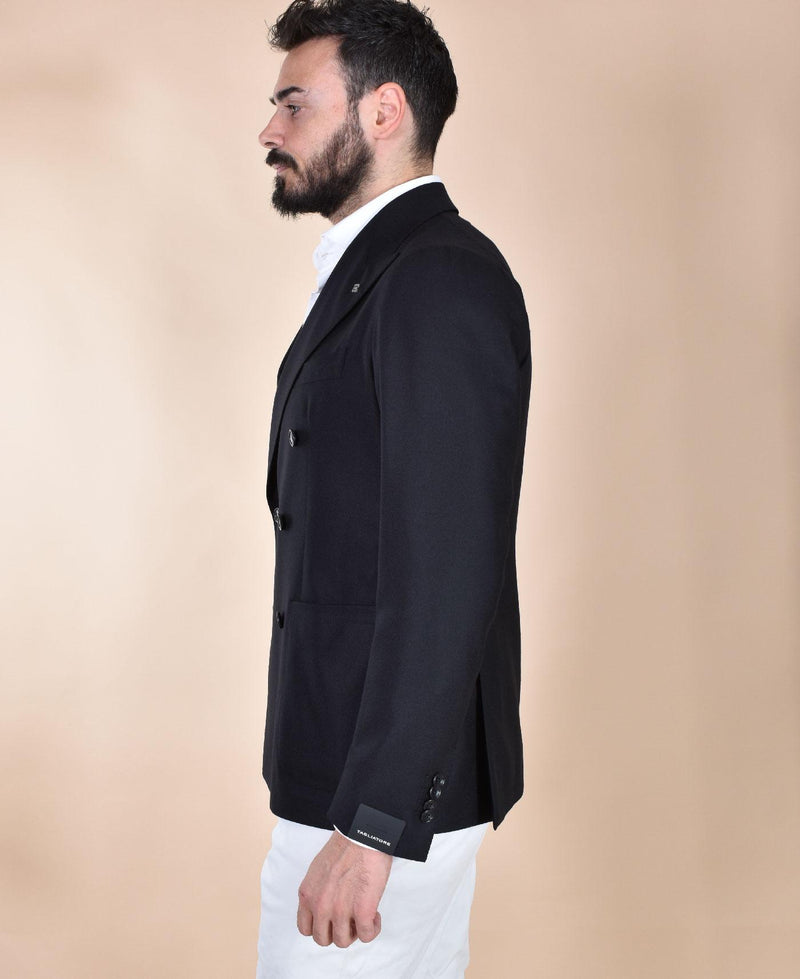 Giacca Tagliatore doppiopetto nero lana vergine 1SMC20K 550012N3079 TAGLIATORE