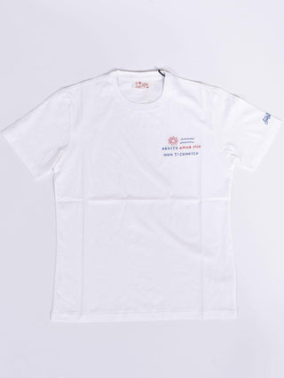 T-shirt Mc2 Saint Barth Agosto amor portofino bianca 0410401 MC2 SAINT BARTH