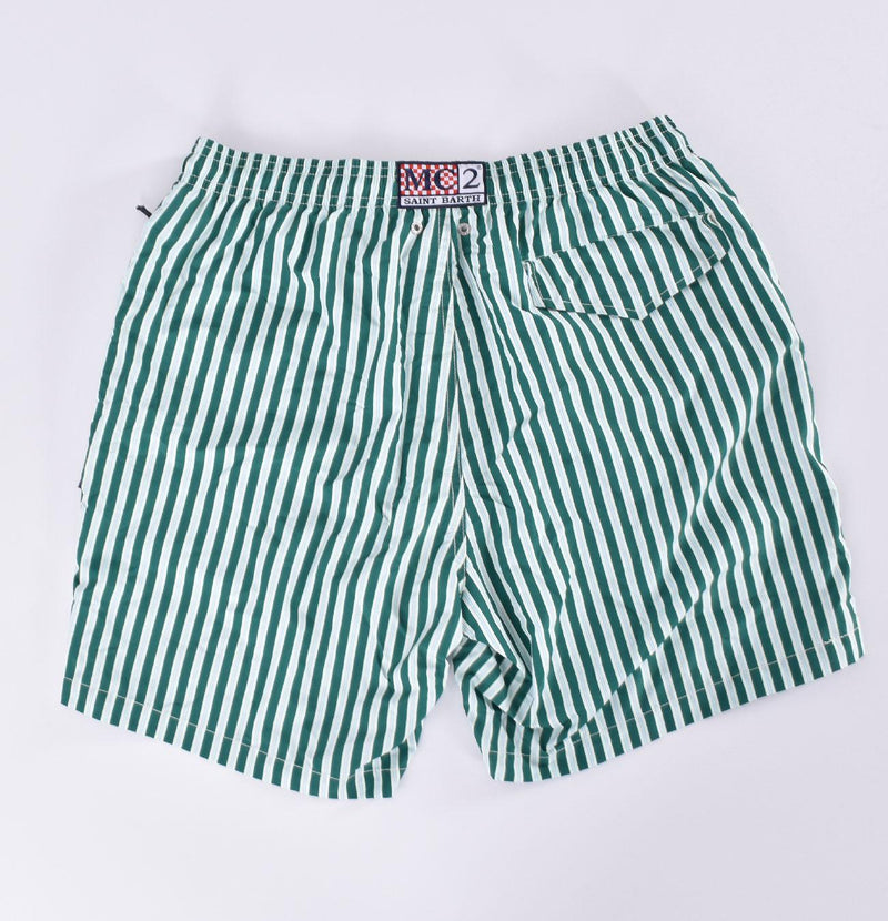 Costume da bagno Mc2 Saint Barth pinstripes verde 