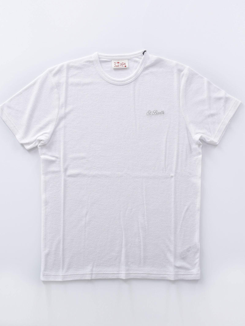 T-shirt Mc2 Saint Barth spugna bianca sponge 