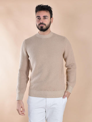 Maglione Circolo 1901 beige girocollo dyed CN51451084 CIRCOLO 1901