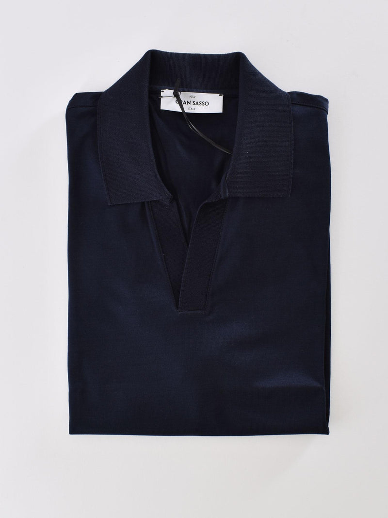 Polo Gran Sasso filo scozia blu 