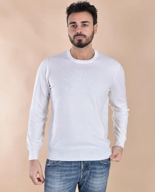 Maglia Gran Sasso lana cashmere bianco sottile 57167 34790100 GRAN SASSO