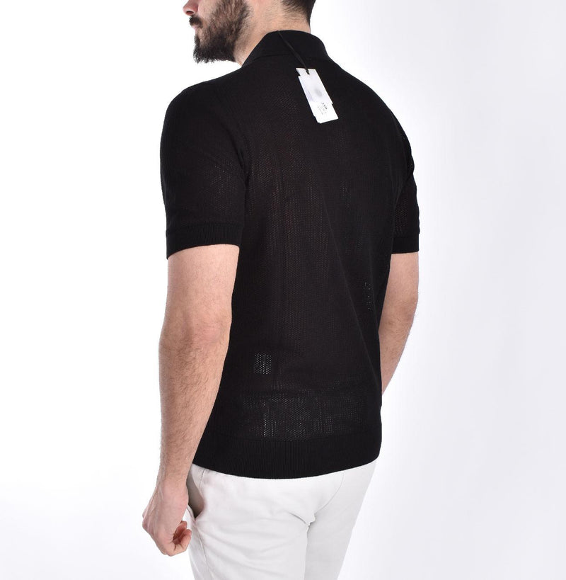 Polo Gran Sasso camicia nero fresh cotton 