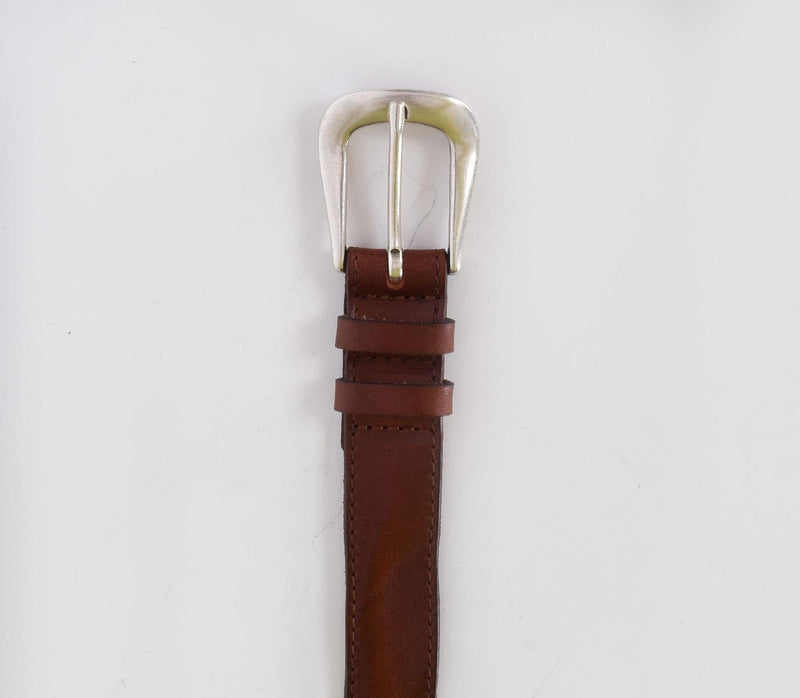 Cintura Orciani sottile pelle bull soft marrone 