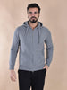 Luigi Gentile zip-up hoodie in grey