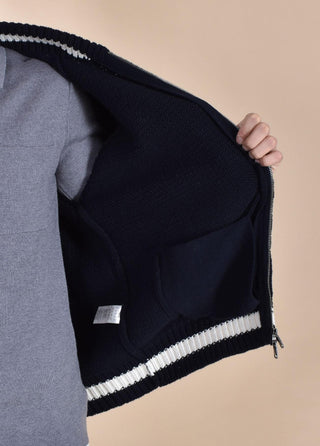 Giubbotto Circolo 1901 college bomber lana blu CN51641123 CIRCOLO 1901