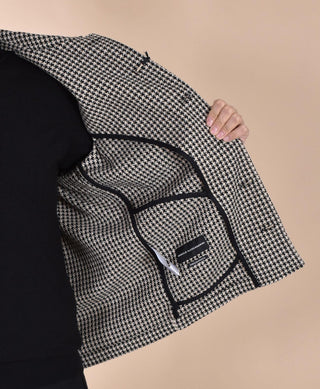 Giubbotto overshirt Daniele Alessandrini pied de poule J10401 DANIELE ALESSANDRINI